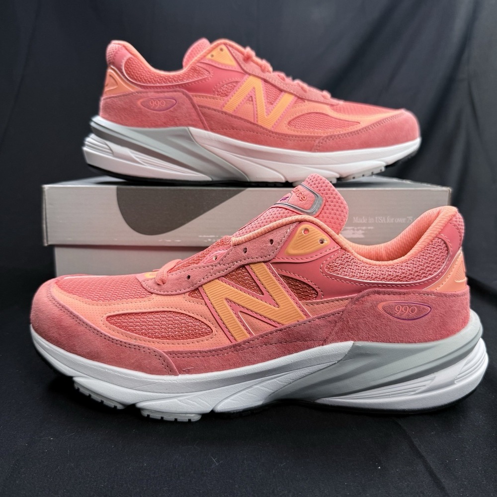Size 11 New Balance 990 Made in USA Men's Shoes Sunrise Rose Salmon U990SR6